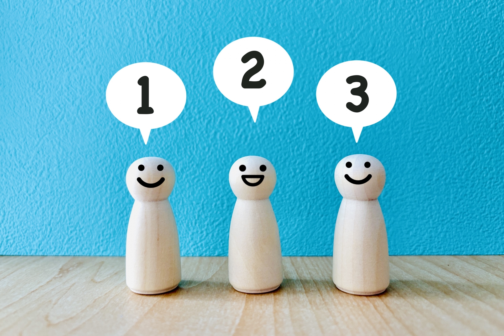 123の数字を数える人