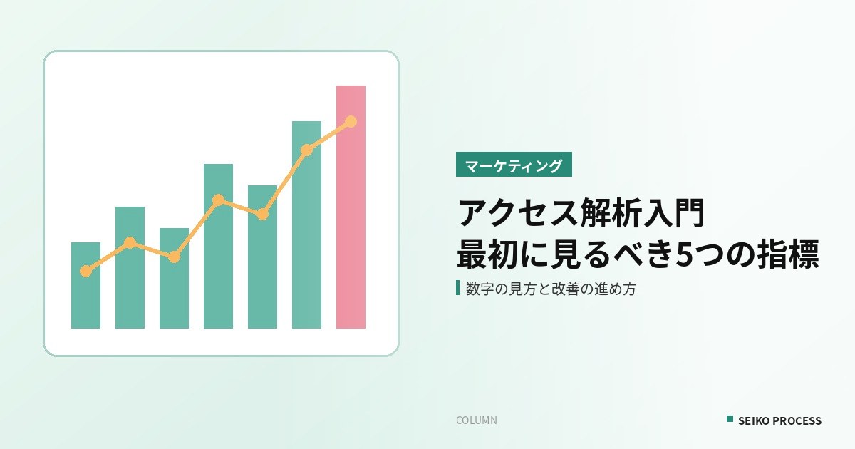 ホームページのアクセス解析入門|最初に見るべき5つの指標と、改善につなげる見方